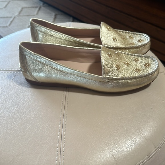 Kate Spade gold loafer size 10 - Picture 4 of 9